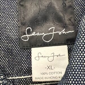 Sean John Dark Blue Patterned Shirt
